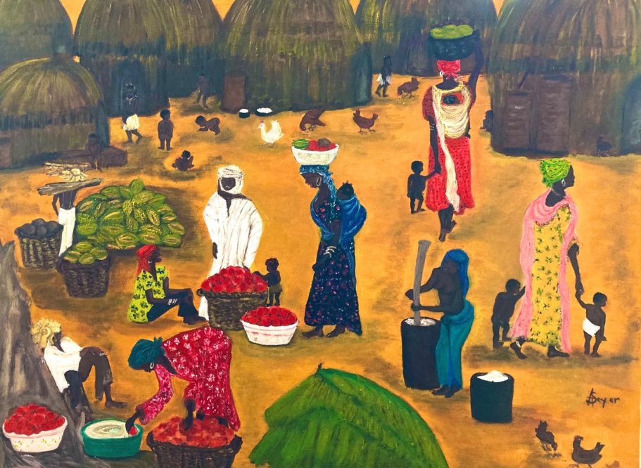 Quotidien d’un village africain (HsT 73x54) Quotidien d’un village africain (HsT 73x54)